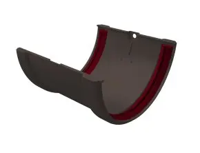 Соединитель желобов Grand Line ПВХ цвет Графит