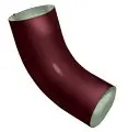 Колено 60 град Optima 90мм  цвет Красное вино