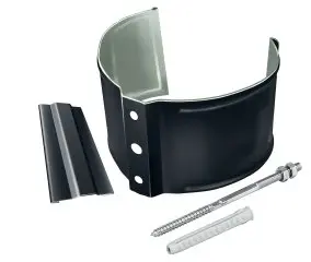 Кронштейн трубы на кирпич Optima 90мм  цвет Графит