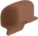 Клипса пластиковая Альта Профиль Стандарт цвет Красно-коричневый