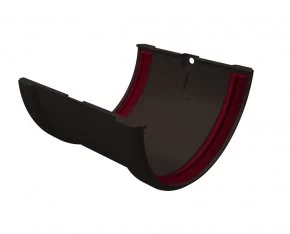 Соединитель желобов Grand Line ПВХ цвет Темно-коричневый