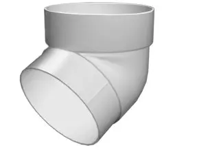 Колено трубы 67 град. Grand Line ПВХ цвет Белый