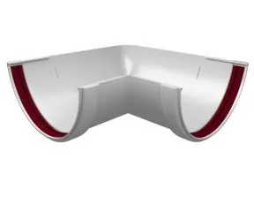 Угол желоба 90 град. универсальный Grand Line ПВХ цвет Белый