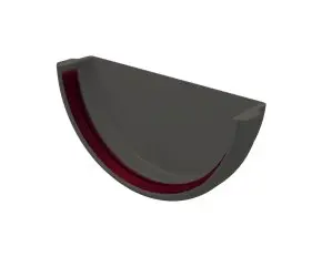 Заглушка желоба универсальная Grand Line ПВХ цвет Графит