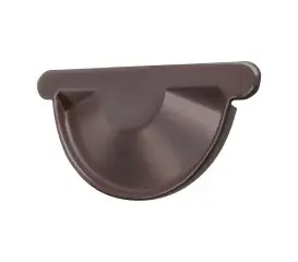 Заглушка желоба Optima цвет Темно-коричневый