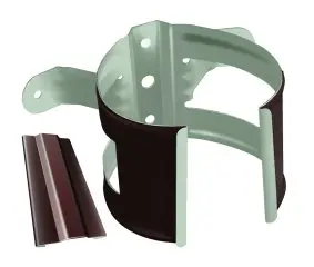 Кронштейн трубы на дерево Optima 90мм  цвет Шоколад