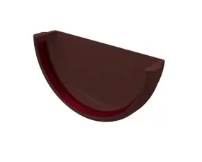 Заглушка желоба универсальная Grand Line ПВХ цвет Шоколад