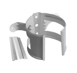 Хомут трубы металлический на дерево Grand Line ПВХ цвет Белый